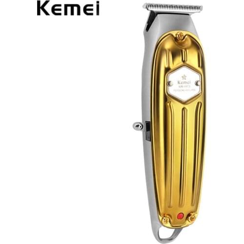 Kemei 1973 All-metal Professional Hair Trimmer for Barber Rechargeable Men Electric Beard Hair Clipper Cutting Machine 0mm Blade