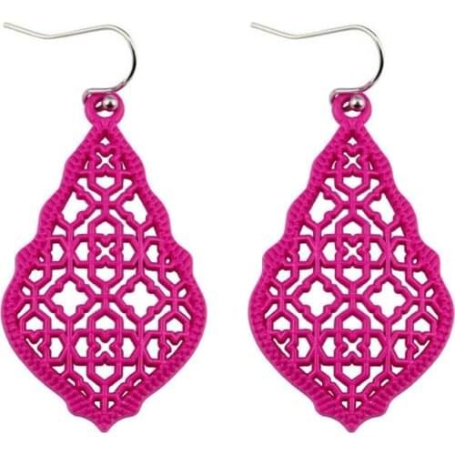 ZWPON Vintage Design Gold Filigree Figure Hokkow Oval Drop Earrings Teardrop Alloy Hollow Brand Drop Earrings for Woman Jewelry