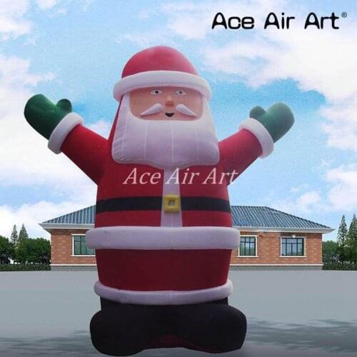 Top quality inflatable Christmas Santa Claus model with Welcome hands happy for new year decoration on sale by Ace Air Art