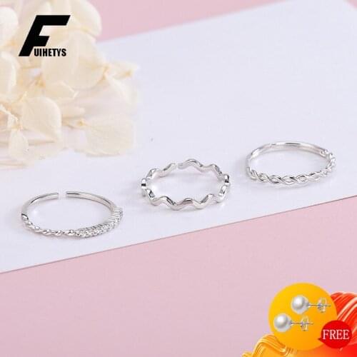 Luxury Rings 925 Sterling Silver Jewelry Accessories Open Finger Ring for Women Wedding Engagement Promise Party Gifts Wholesale