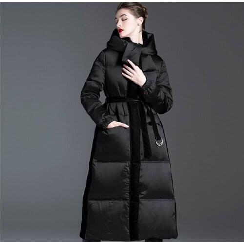 Women coats Large Size down Jacket Womens Casual Mid-Length White Duck down Coat Winter Lightweight Ultra-Thin jacket outercoat