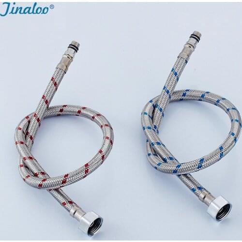 1 pair of G1/2" G3/8" 60cm Stainless Steel Flexible cold/hot mixer Faucet Water supply pipe Hoses