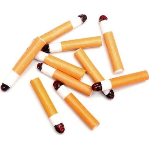 20Pcs Similar Cigarette Resin Decoration Crafts Flatback Cabochon Embellishments For Scrapbooking Beads Diy Accessories