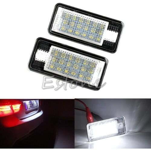 2x Error Free White LED License Plate Light Lamp For Audi A3 A4 A6 S6 A8 Q7