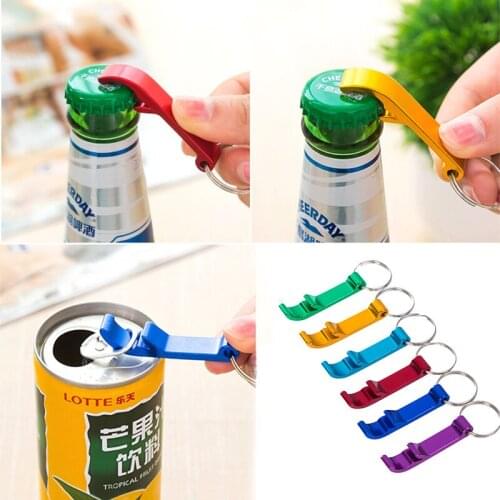 4 In 1 Portable Key Ring Chain Pocket Aluminum Beer Bottle Opener Can 6 Colors Wedding Party Favor Gifts Metal Beer Bar Tool