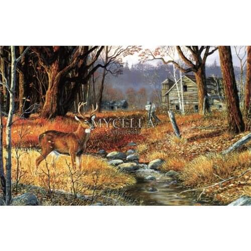5d Diy Diamond Painting deer Wild Life Fall Cross Stitch Diamond Embroidery animals Full Mosaic Home Decor Gifts Wall Stickers