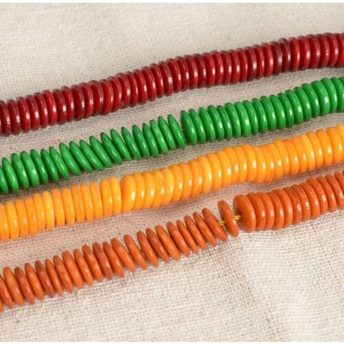 8mm*2mm Round Flat Bead High Imitation Beeswax Resin Spacer Beads 1.5mm Hole Beads For Jewelry Components 787bz