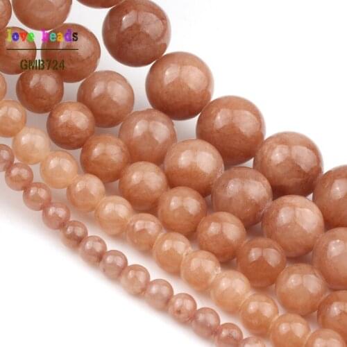 Brown Jades Beads for Jewellery Making 15 Inch DIY Beads for Bracelets 4/6/8/10 / 12mm