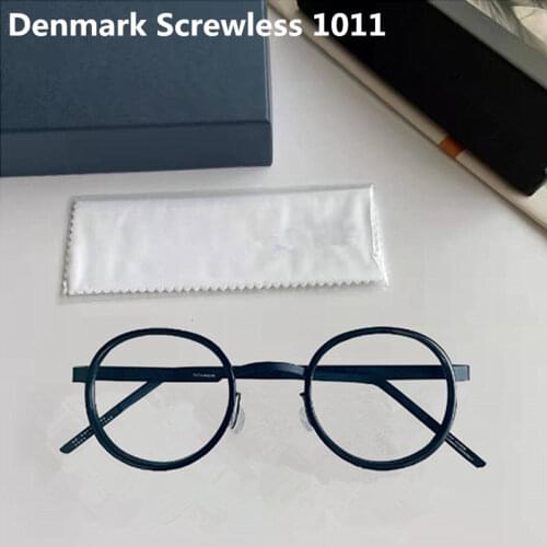 Denmark Brand Lightweight Glasse Frame Men Women Vintage Circle Eyeglasses with Round Titanium Prescription Oculos De Grau 1011