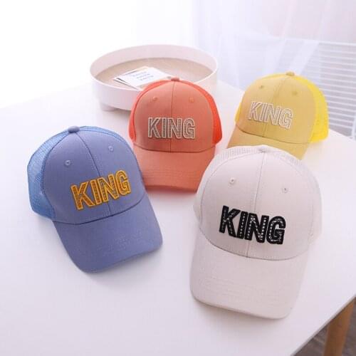 Doitbest Children mesh Baseball Cap summer HipHop KING letters kids sun Hats Boys Girls Caps spring child snapback Hat gorras