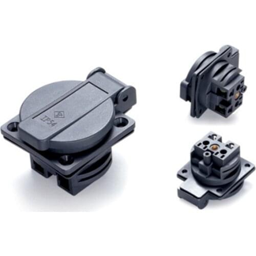 EU European Waterproof IP54 Industrial AC Electrical Power Female Socket Outlet Extension Cord Connector Rewireable Plug Adaptor