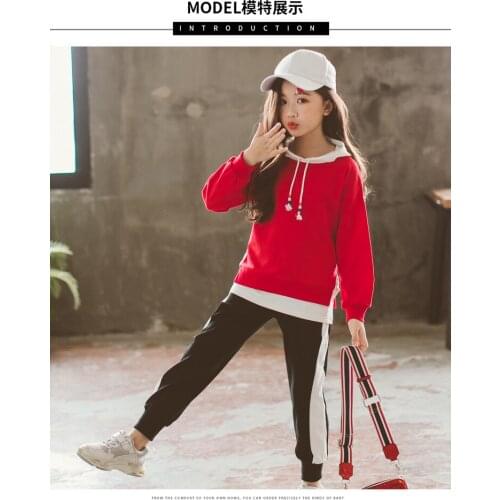 Girls Clothes 2021 Autumn Spring Long Sleeve Shirts + Pants Suits Kids Clothes Teen Children Clothing Sets 5 6 7 8 9 10 12 Years