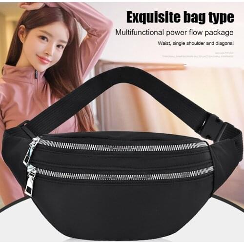 Korean Waist Bags Waterproof Pack For Women Fashion Bum Bag Ladies Travel Crossbody Chest Bags Unisex Hip Bag Belt