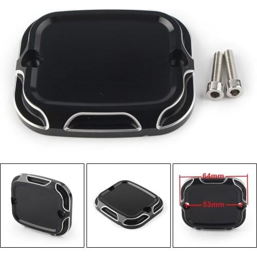 Motorcycle CNC Brake Reservoir Master Cylinder Cover For Harley Touring Road King Gliding 2001-2007 Softail Dyna Aluminum