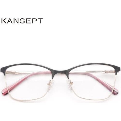 Metal Women Eyeglasses Frame Myopia Prescription Matte Black Glasses frame 2019 New Arrival TF2201 for Women
