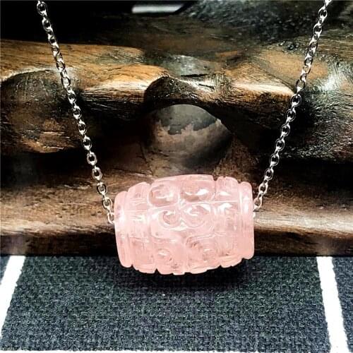 Top Natural Pink Morganite Pendant Necklace Jewelry For Woman Lady Man Beryl Crystal 15x11mm Beads Stone 925 Silver Chains AAAAA
