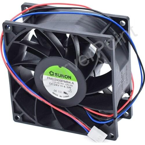 Genuine New PMD2409PMB4 24V 4.3W For Sunon 3 Wires Square Cooling Fan 90*90*38mm