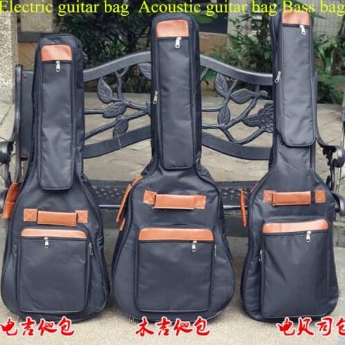Portable music 40 41"acoustic electric bass guitar gig bag case funda PU backpack soft holder pocket straps padded waterproof