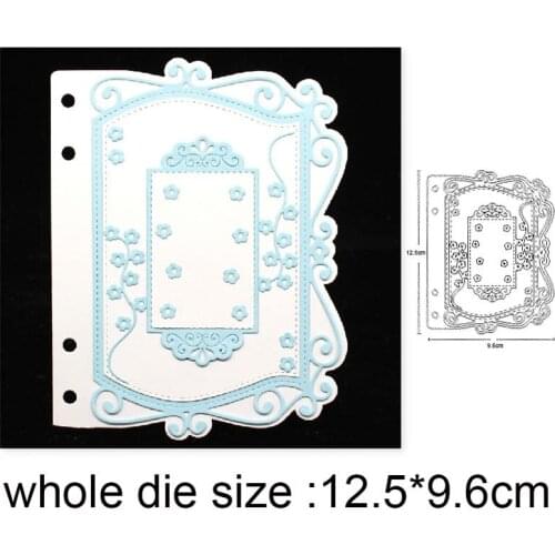Craft dies Lace Book Background Frame Metal Cutting Dies Stencils Dies for DIY Scrapbooking dies Album Paper Card Embossing Dies