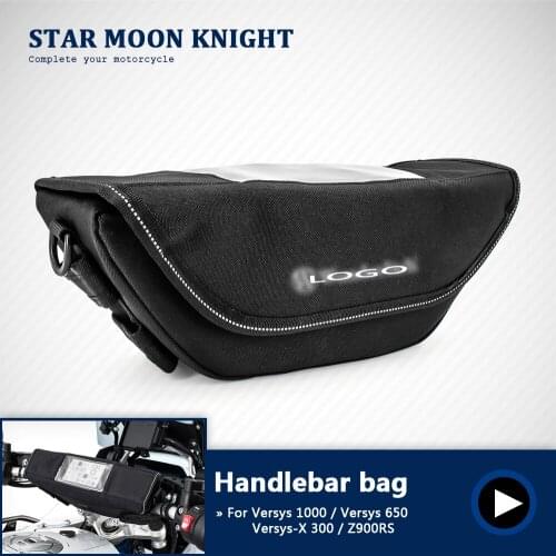 Modern waterproof motorcycle handlebar travel bag For Kawasaki Versys 1000 Versys 650 Versys - X300 Z900RS storage bag