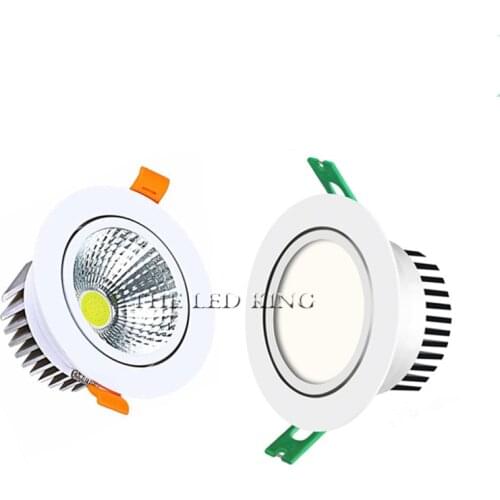 High Quality Epistar LED COB Recessed Downlight Dimmable 6W 9W 12W 20W LED Spot Lamp Dimming Ceiling Lamp Light 110V 220V