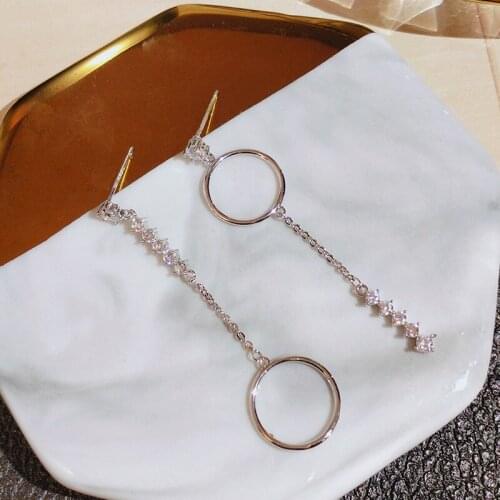 925 Sterling Silver Diamonds Earring Women Fine Jewelry Round Engagement 925 Silver Earrings Christmas Wedding Anniversary Gift