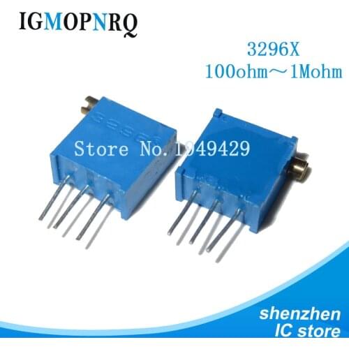 10pcs 3296X 3296X-1-101LF 3296X 100R ohm 101 series resistanceohm Trimpot Trimmer Potentiometer