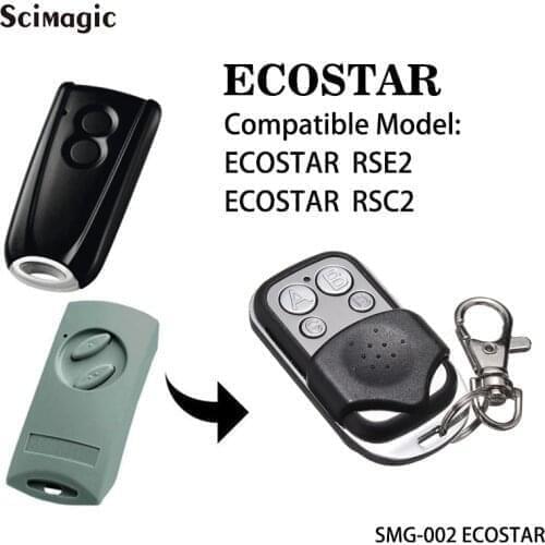 10pcs ECOSTAR RSC2 RSE2 Door Remote Control 433MHz Rolling Code Garage Command Keychain