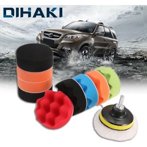 11Pcs Auto Polishing Sponge Pads Kit 3 Inch Wool Wheels Waxing Buffing Pads For M10 Car Polisher Electric Drill Car Styling