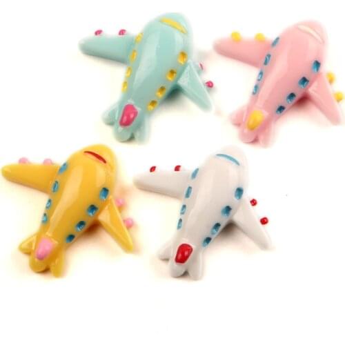 20Pcs 30x28mm Plane Resin Decoration Crafts Flatback Cabochon Embellishments For Scrapbooking Diy Accessories