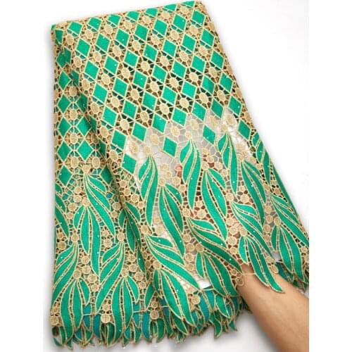 African Lace Fabric 2021 High Quality Lace Guipure Cord Nigerian Fabrics 5 Yards Embroidery Sewing Dresses For Women Party A2547