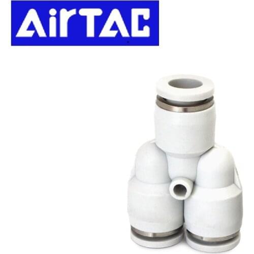 AirTac Original PY Union "Y" Pneumatic Pipe Fittings APY4/6/8/10/12/14/16 Tube Connection