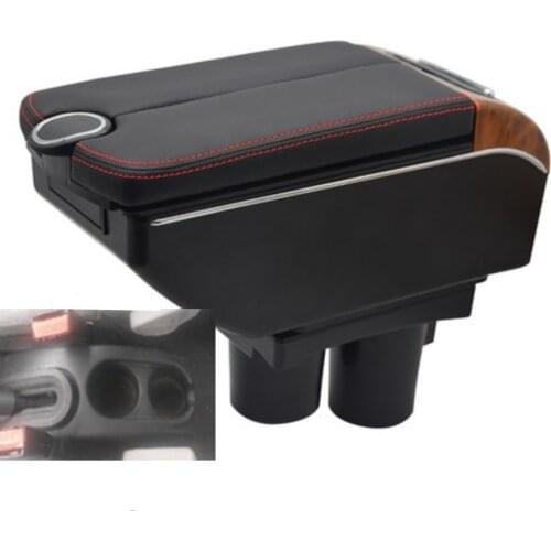 Car Citroen C2 C3 armrest storage box auto interior Leather car-styling central container Store content box accessories parts