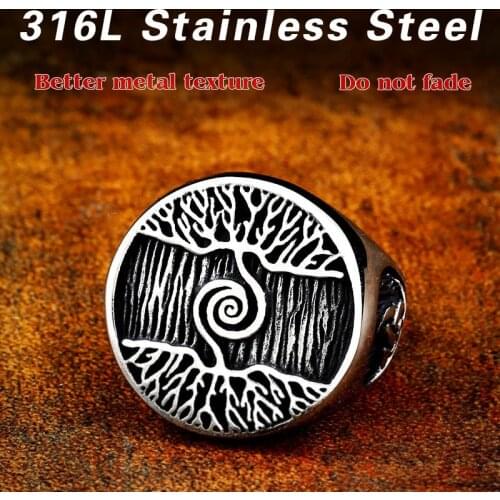 BEIER 316L Stainless Steel High Quality Men Ring Life Tree Fashion Jewelry wholesale Gift Dropshipping LLBR8-629R
