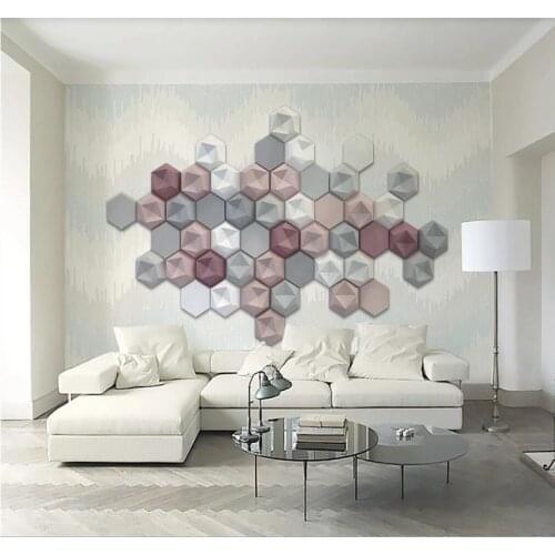 XUE SU Large custom home decoration wallpaper mural Nordic mosaic mosaic 3d stereo creative TV background wall