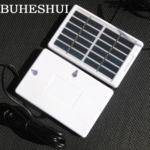BUHESHUI Polycrystalline Mini Solar Cell DC5521 Cable 1.2W 6V Solar Panel Charger For 3.7V Battery System Light 130*84*10MM 2pcs