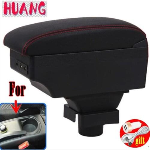 Center Centre Console Storage Box For Citroen C4 Hatchback 2004-2010 Armrest Arm Rest Rotatable 2005 2006 2007 2008 2009