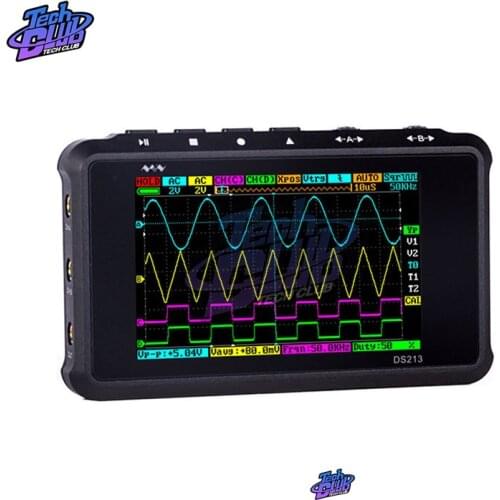 DSO213 DS213 Digital Oscilloscope 4 Channel 100MS/s MINI Nano Digital Professional Portable DSO 213 DS 213 with X1 & X10 Probe