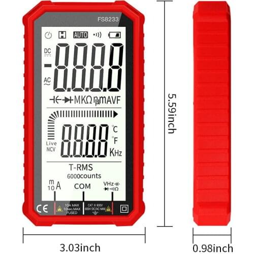 Digital Smart Multimeter Voltage, Current, Capacitance, Resistance, Transistor Test