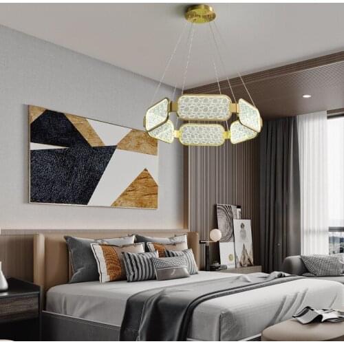 Europe nordic led stone led crystal nordic light pendant lights chandelier ring lamp retro lamp modern chandelier dining rooom