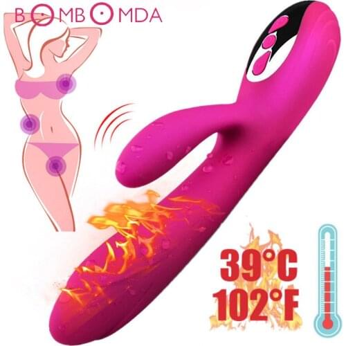 Heating Rabbit Dildo Vibrator For Wamen Clitoris Stimulation Sex Products for Couple Adult Games Sex Machine Female Masturbator