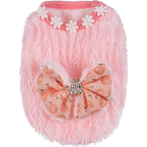 Bow Tie Style Small Dog Clothes For New Born Dogs Cats Soft Puppy Pet Coat Sweater Lovely Pet Apparel 2 Colors