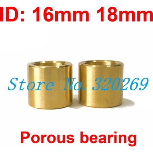 2PCS Self-Lubricating Porous Bearing Powder Metallurgy Oil Copper Bushing Guide Sleeve ID 16 18MM 16x20x12 16x20x15 16x20x18