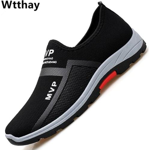 Mesh Men Shoes Summer Lightweight Sneakers Men Outdoor Casual Walking Shoes Breathable Slip on Mens Loafers Zapatillas Hombre