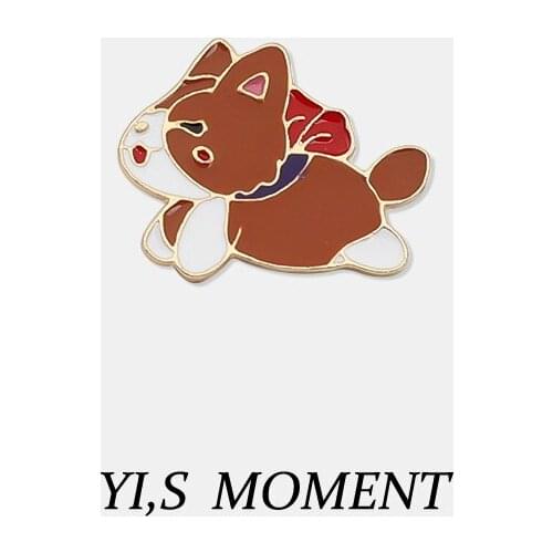 Lovely Dog Metal Cartoon Enamel Pin Cute Animal Badge Jewelry Accessories Paint Brooch for Bags Clothes Caps Badge