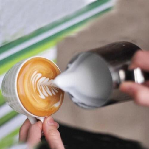 Latte Art Milk Frother Frothing Jug Stainless Steel Frothing Coffee Pitcher Pull Flower Cup Cappuccino Milk Pot Espresso Cups