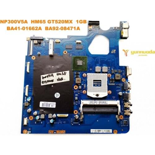 Original for Samsung NP300V5A laptop motherboard HM65 GT520MX 1GB BA41-01662A BA92-08471Atested good free shipping