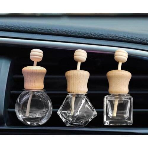 10/30pcs Empty Car Air Freshener Vent Clip Essential Oil Diffuser Vent Clip Empty Glass Bottle With Clip Scented Diffuser Bottle