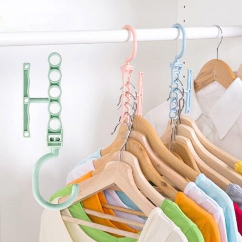Plastic 5-turn multilayer windproof drying rack storage rack storage rack storage rack buckle hanger non-slip household