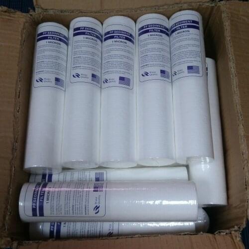 PP Sediment Filter 10 inch 1 Micron Polypropylene Replacement PP Water Filter Cartridge PP Cotton Filter Aquarium 50pcs/lot
